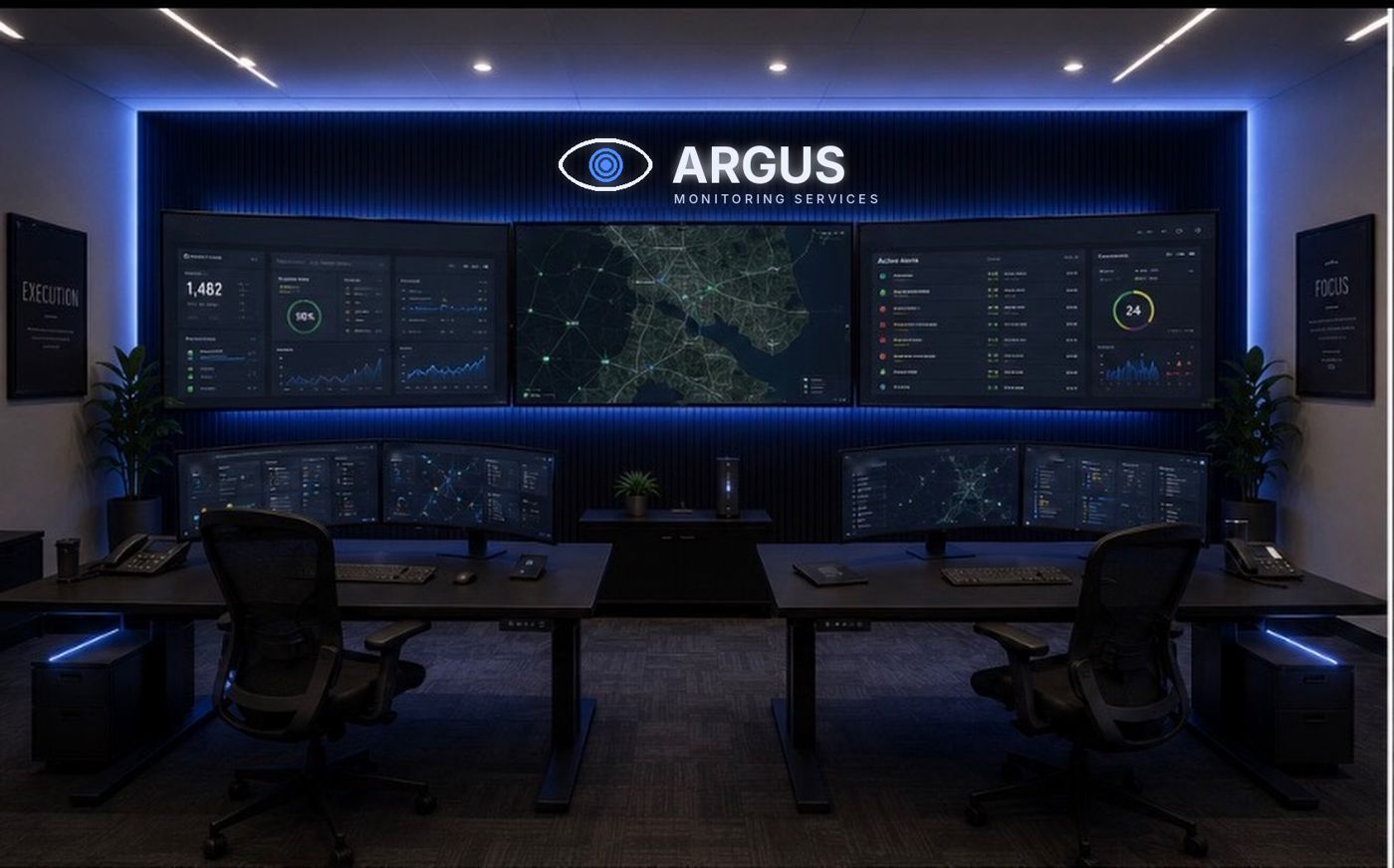 The Argus monitoring control room in Perth